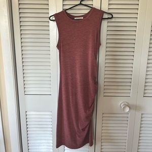 Treasure & Bond Ruched Midi Bodycon Dress